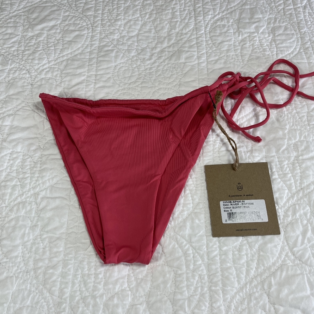 NWT Stone Fox Swim Sunset Pink River Bikini Bottoms